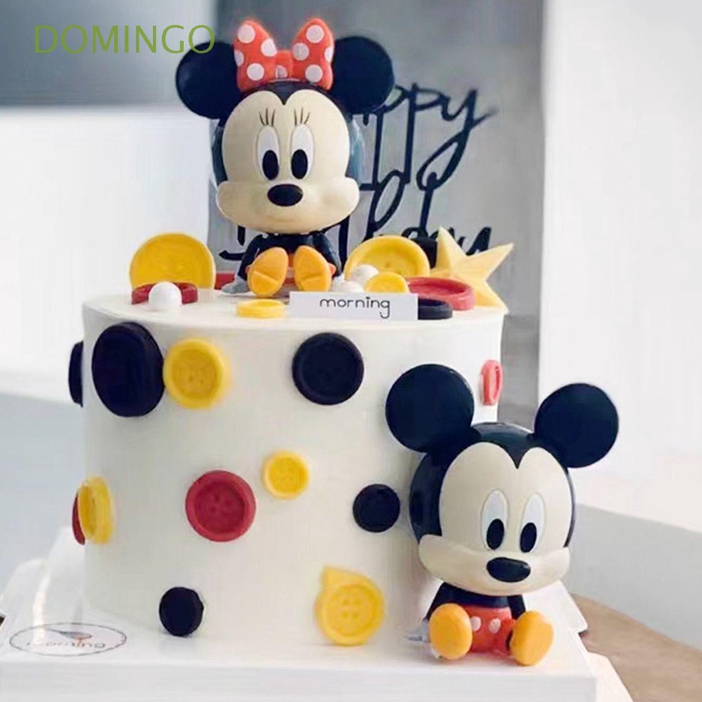 Domingo 1 Paire De Gateau Topper Mignon Cadeau D Anniversaire Decoration De Gateau Fete Creatif Minnie Mickey Mouse En Plastique Pour Bebe Fete D Anniversaire Fournitures Mickey Mouse Ornements Shopee France