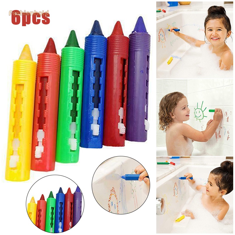Fh 6 Pieces Crayon Lavable Enfants Bebe Temps De Bain Peintures Dessin Stylos Jouet Pour Halloween Maquillage Shopee France