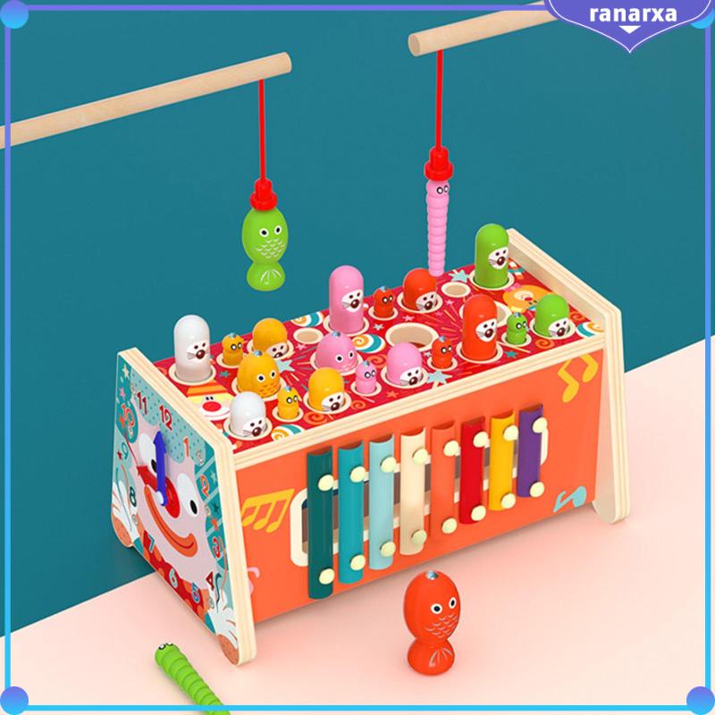 Jeu De Peche Bebe Multifonctionnel Planche Occupee Prescolaire Jouet Musical En Bois Pour 1 2 3 Ans Cadeau D Anniversaire Shopee France