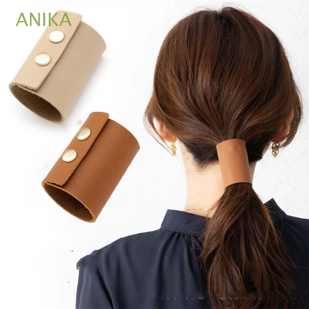 Chic Woman Metal Elastic Ponytail Holder Hair Cuff Wrap Tie Band Ring Rope 1PC