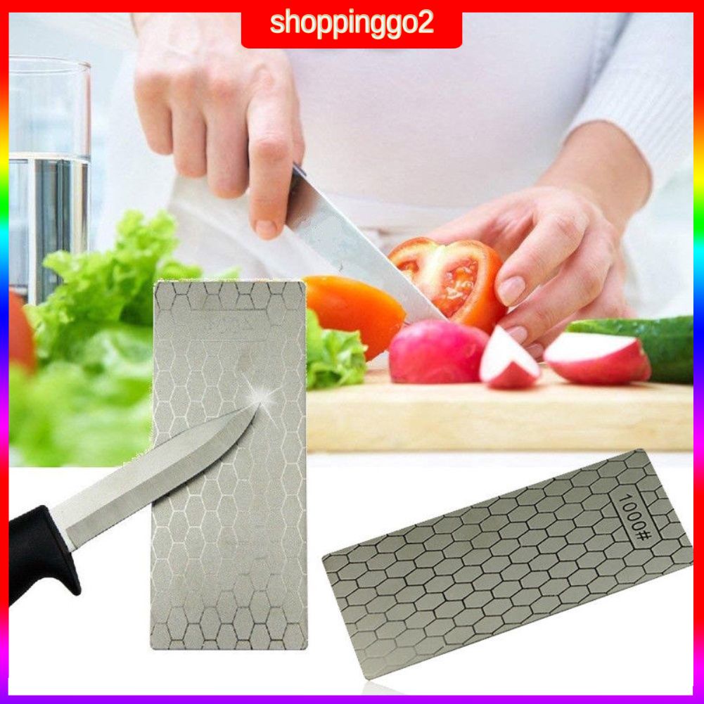 Professionnel 400 1000 Couteaux en Pierre+à Aiguiser Diamant Mince Plaque Diamantée Couteau+à