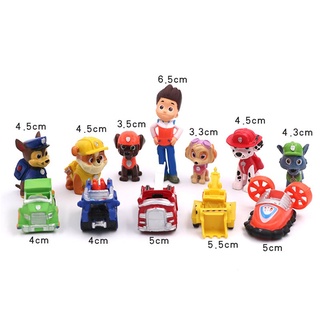 Paw Patrol 12 Pièces / Ensemble Jouet Pat' Patrouille + Figurines Déco  Gâteau En Pvc + Poupée | Fête D'anniversaire Pour Garçons | Shopee France