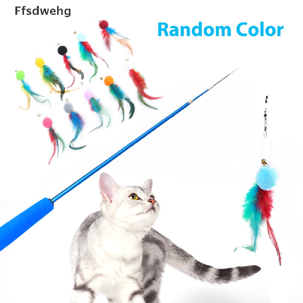 Ffsdwehg Remplacement Chat En Peluche Jouet Interactif Teaser Baton Jouet Chaton Fil Tease Nouveau Shopee France