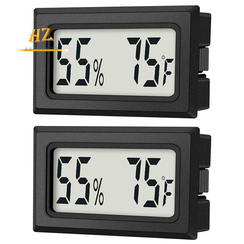 2Pcs Mini LCD Hygrometer Humidity Meter Gauge Sensor Indoor Digital Temp Checker 