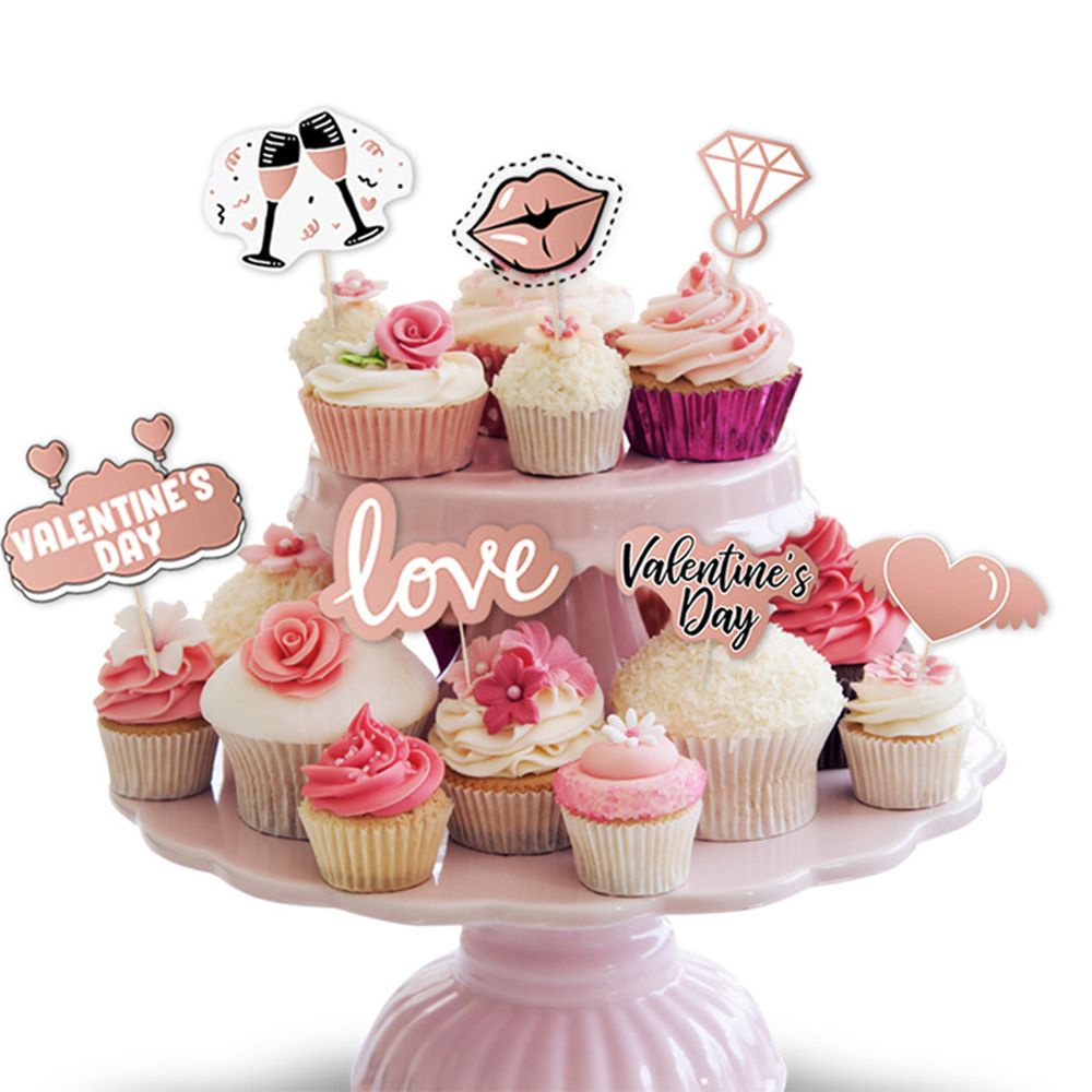 mariage Saint VALENTIN Cupcake Cas et Toppers-Saint Valentin