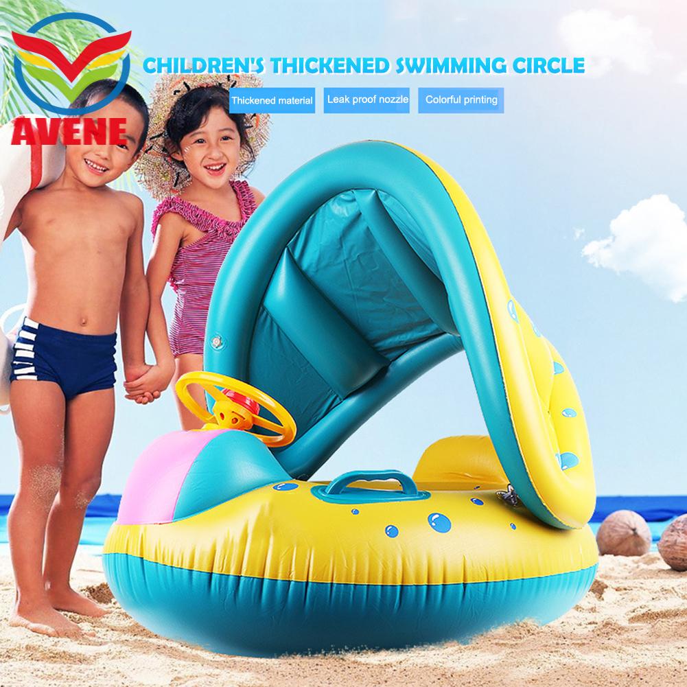 Anneau De Natation Pour Bebe De Dessin Anime Avec Parasol Jouet De Fete Pour Siege D Enfant Avec Cercle De Natation Shopee France