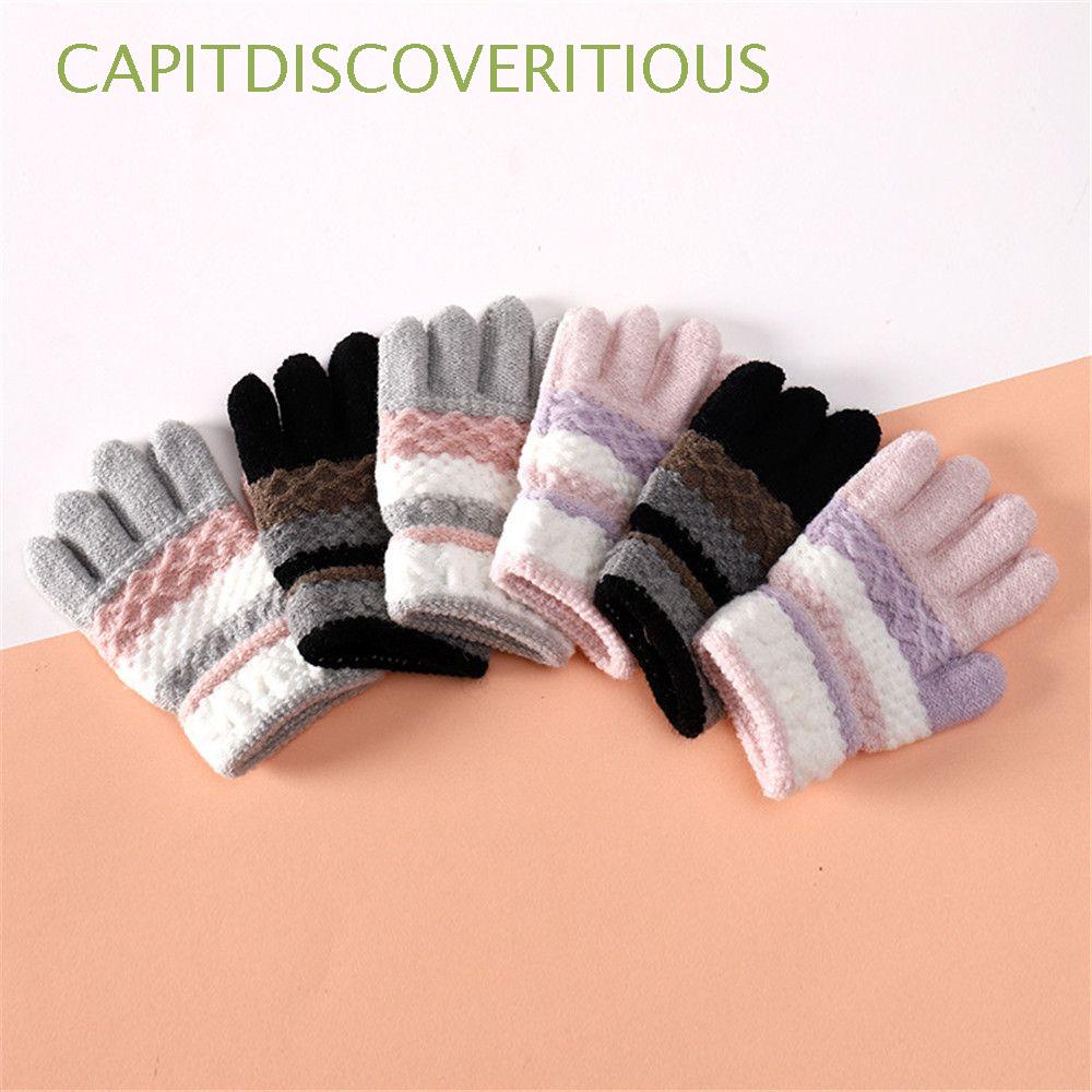 Capitdiscoveritious 1 Paire De Gants Elastiques Pour Bebe Gants Tricotes Pour Enfants Plein Doigt En Plein Air Enfants Filles Garcons Doux Chaud Epais Hiver Automne Mitaines Multicolore Shopee France