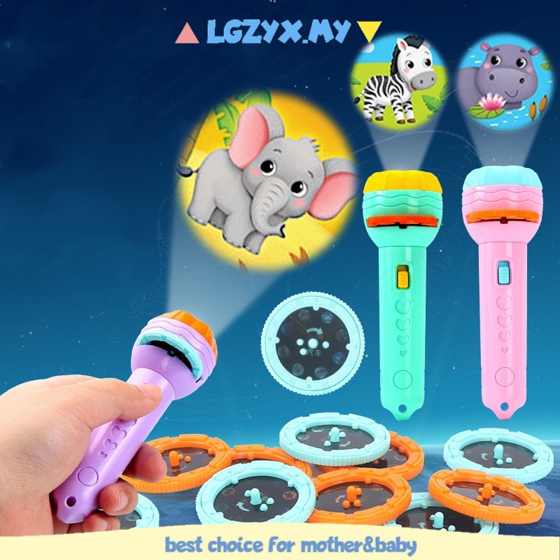 Bebe Dormir Livre Lampe De Poche Projecteur Torche Lampe Jouet Education Precoce Jouet Pour Enfant Vacances Anniversaire Cadeau De Noel Allumer Jouet Shopee France