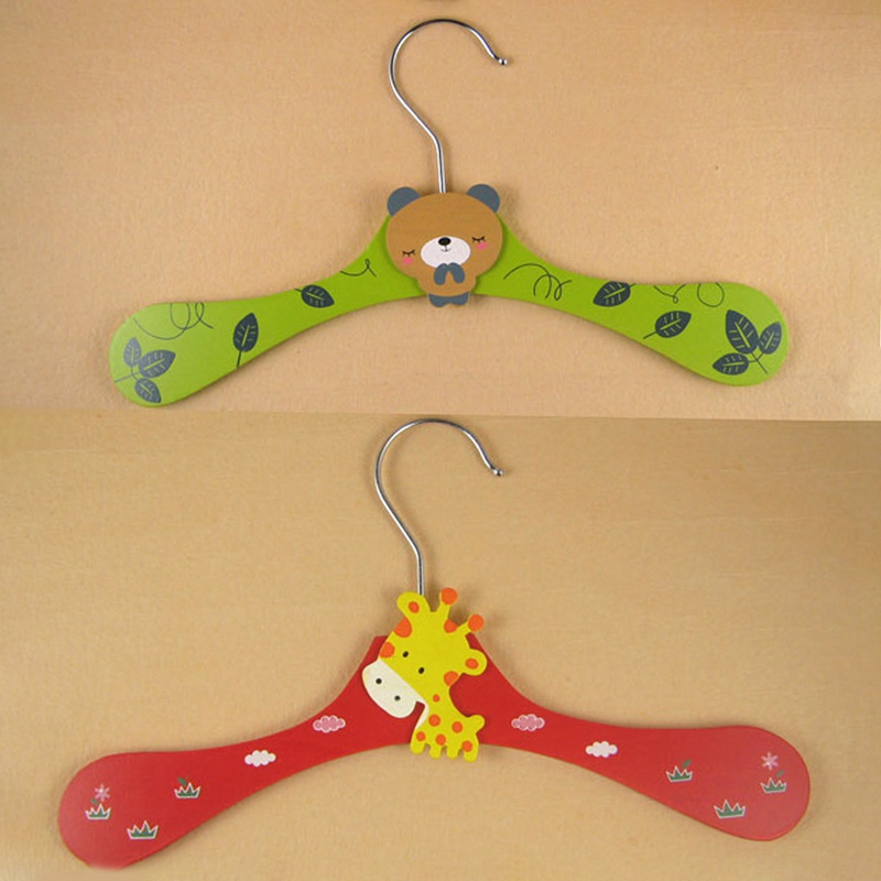 Lot De 12 Bebe Enfants Dessin Anime Manteau En Bois Vetements Pantalon Crochet Cintre Support Shopee France