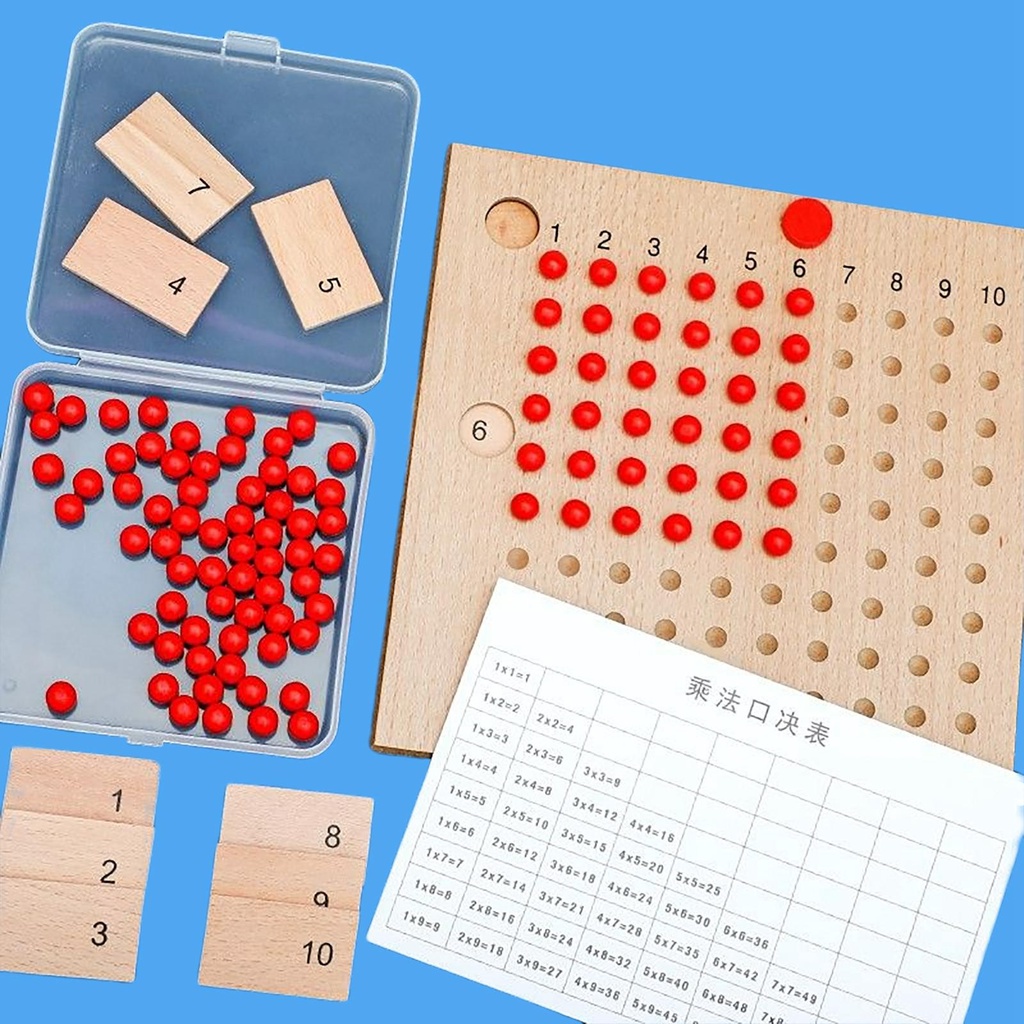 Montessori Addition et Division Panneau Mathématiques Jeu Educatif Enfants