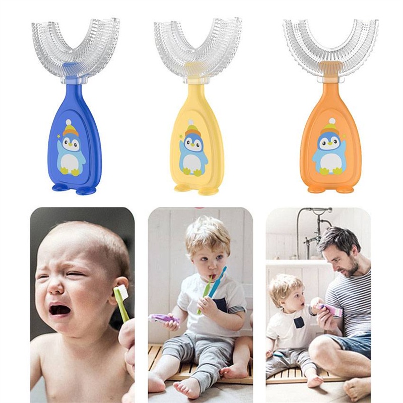 Brosse A Dents D Entrainement En Silicone Souple Pour Enfants Brosse A Dents Pour Bebe Enfants Soins Bucco Dentaires Brosse A Dents En Forme De U Shopee France