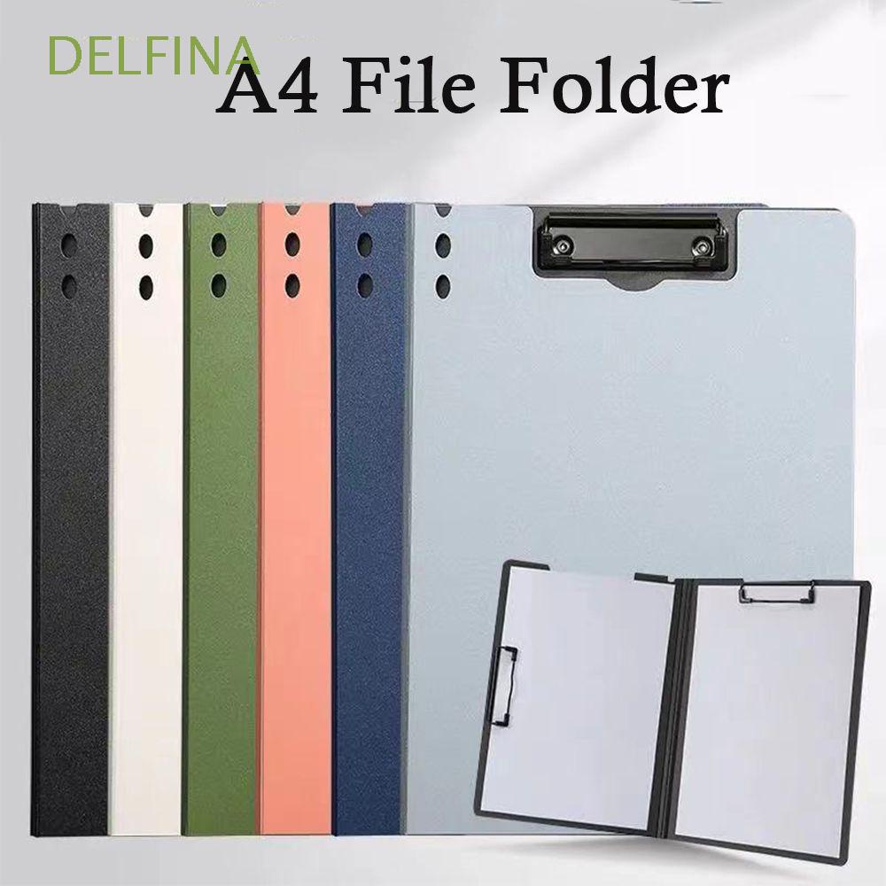 DELFINA Portable File Clipboard Double Clips Écriture Clipboard A4