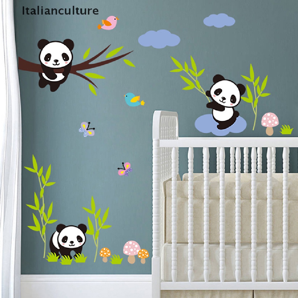 Ita Mignon Zoo Animal Panda Arbre Oiseaux Enfants Chambre Decor Bebe Chambre Stickers Sticker Mural Ure Shopee France