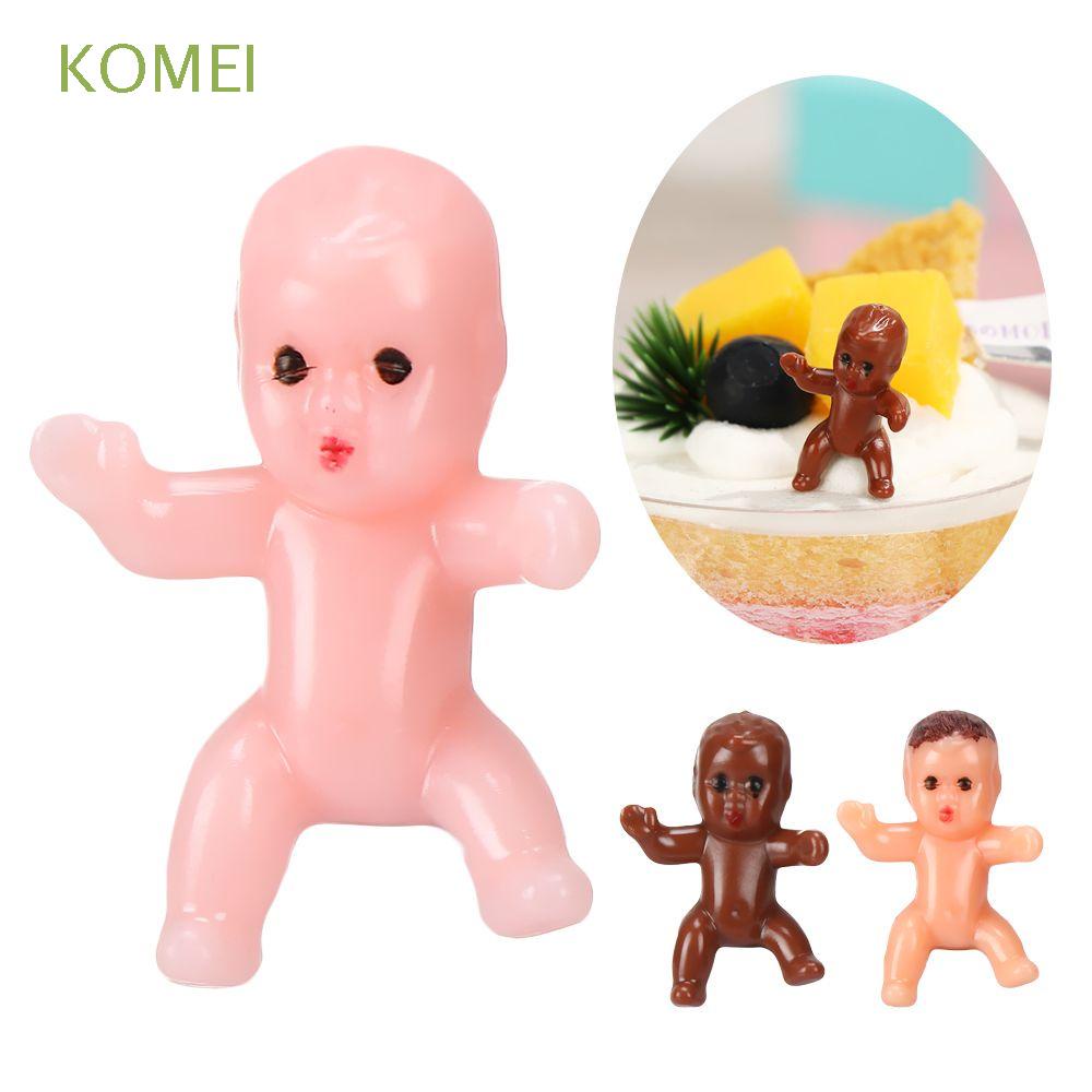 Komei 10 Pieces Artisanat Mini Plastique Bebes Faveurs Bebe Douche Roi Gateau Bebes Decorations Glacon Fete Mignon Bebe Poupee Multicolore Shopee France