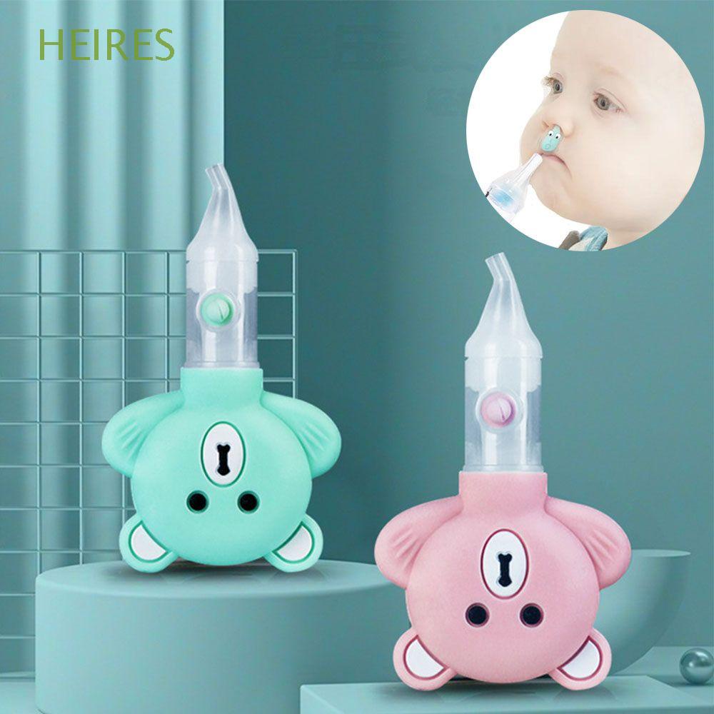 Heires Ours Bebe Silicone Aspirateur Nasal Pompe De Mucus Nasal Sur Nettoyeur De Nez Anti Refoulement Aspirateur Aspiration Hygienique Dessin Anime Inhalateur Pompe Avec Pince A Booger Accessoires De Soin Pour Bebe Multicolore
