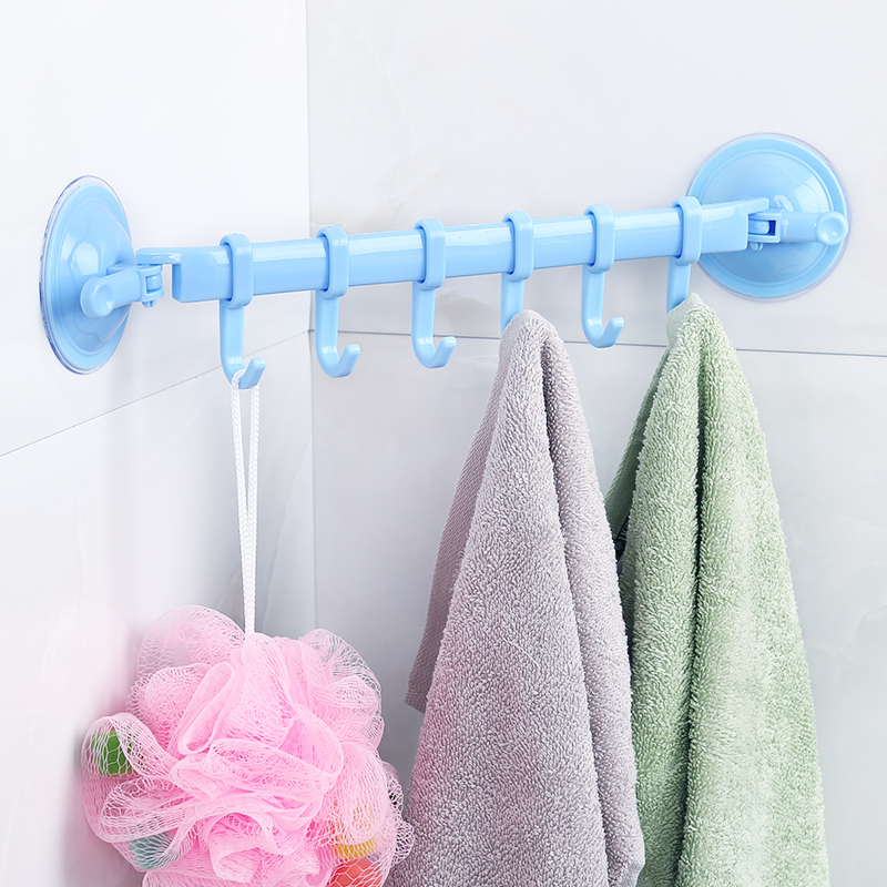 Coloré Serviette Support Cintre Crochet à ventouse pour salle de bains cuisine Rose 