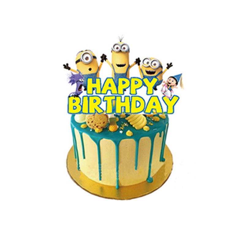 Minions Theme Joyeux Anniversaire Decorations De Fete Ensemble Gateau Topper Ballons Banniere Fete Besoins Articles De Fete Disposition De Scene Baby Show Bannieres Shopee France