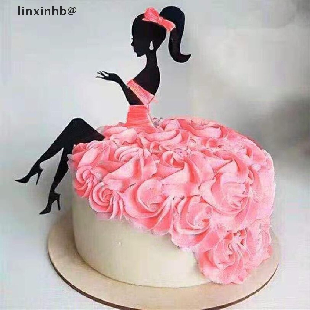 Linxinhb Acrylique Dame Gateau Topper Fille Gateau Drapeau Fete D Anniversaire Decor Fournitures De Cuisson Nouveau Shopee France
