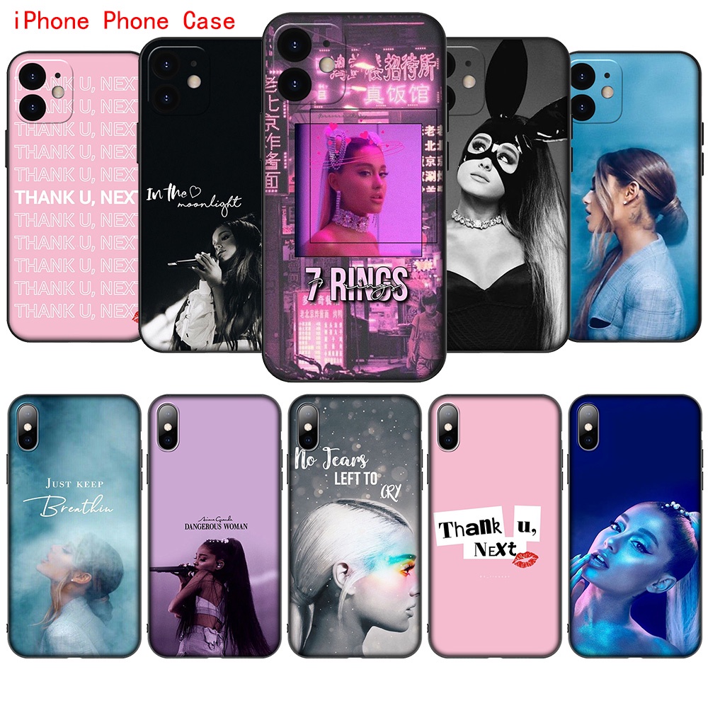 خردل ديجون Coque RCZ69 Singer Ariana Grande pour Apple iPhone 8 8 7 7 6S 6 6 Plus 5 5S Housse en Silicone souple TPU coque iphone 8 Ariana Grande Quotes