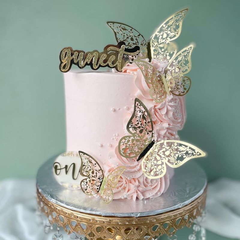 12 Pieces Metal Or Papillon Artificiel Gateau Topper Gateau Decoration Simulation Papillons Artisanat De Mariage Decoration De Fete Shopee France
