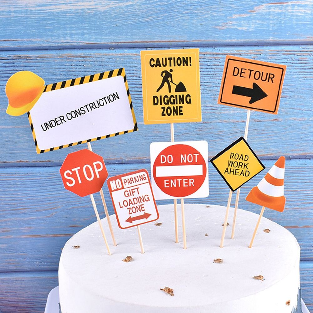 Coneway Cartoon Cake Toppers Bulldozer Party Supplies Cupcake Topper Diy Enfants Anniversaire Cuisson Cadeaux Joyeux Anniversaire Tracteur Vehicule Pelle Gateau Decoration Ensemble Shopee France