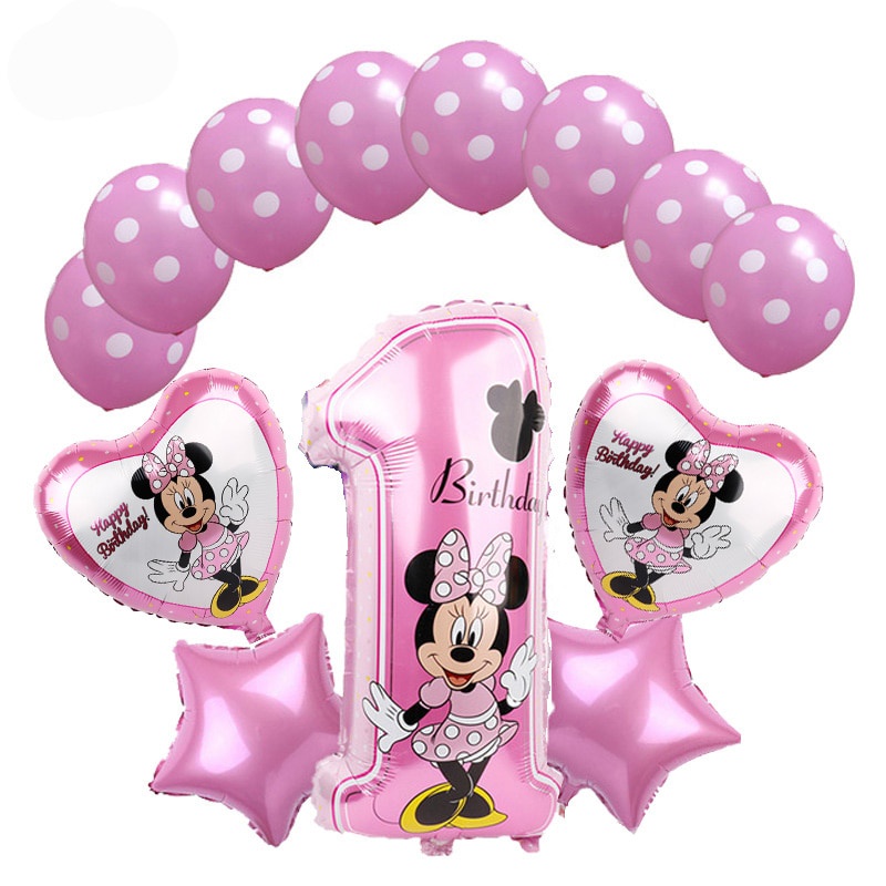 1 Piece 32 Pouces No 1 Disney Minnie Mouse 1er Anniversaire Decoration Bebe Fille Faveur Fete Decoration Pour Bebe Fille Bricolage Anniversaire Ballon Decoration Bebe Douche Cadeaux Shopee France