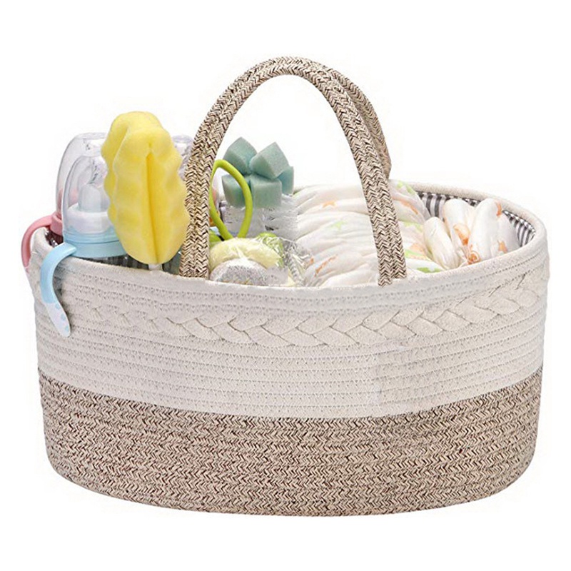 Boite De Rangement Pour Couches Pour Bebe 100 Corde De Coton Pour Chambre De Bebe Panier De Rangement Pour Couches La Boite De Rangement Pour Couches Convient A Des Lingettes Humides Pour