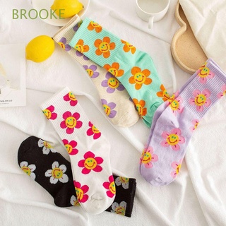 Women's Retro Pile Stockings Cotton Tube Cute Ladies Warmer Colorful Socks Long