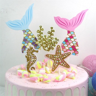 Sirene Gateau Topper Sirene Gateau Decoration Bebe Douche Bebe Fille Anniversaire Sirene Decorations De Fete Shopee France