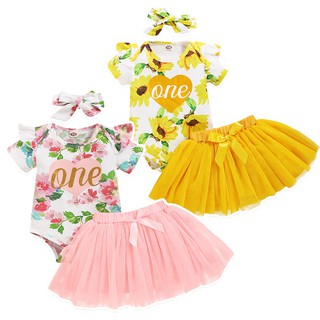 Bandeau Set Vêtements SX 2Pcs Bébé Fille Enfant Floral Bébé Combinaison-Ange 