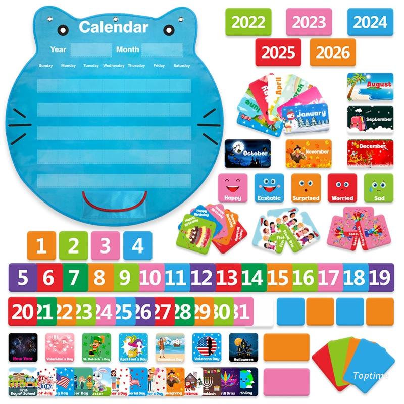 Calendrier Maternelle 2023 2024 Tableau De Poche À Calendrier Mural Avec Crochets Tableau Pliable  Décoration Murale De Classe Pour L'école Maternelle À La Maison | Shopee  France